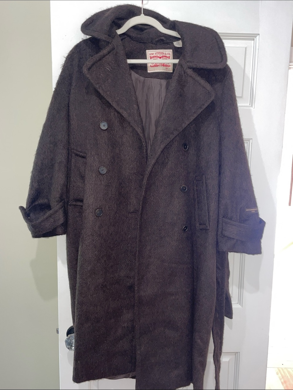 Levi's Dark Brown Double-Breasted Pea Coat